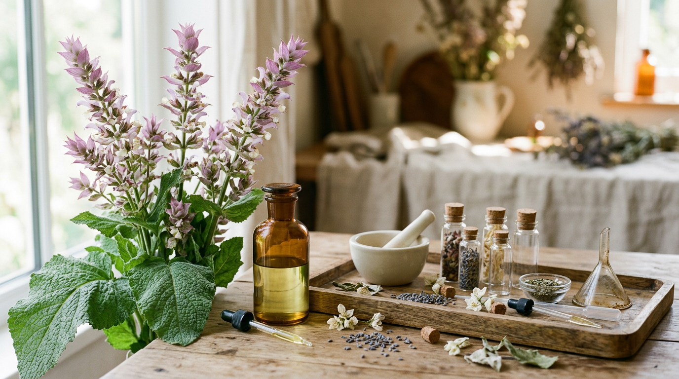 The Muscatel Hearth Blend: Our Signature Clary Sage Solid Perfume